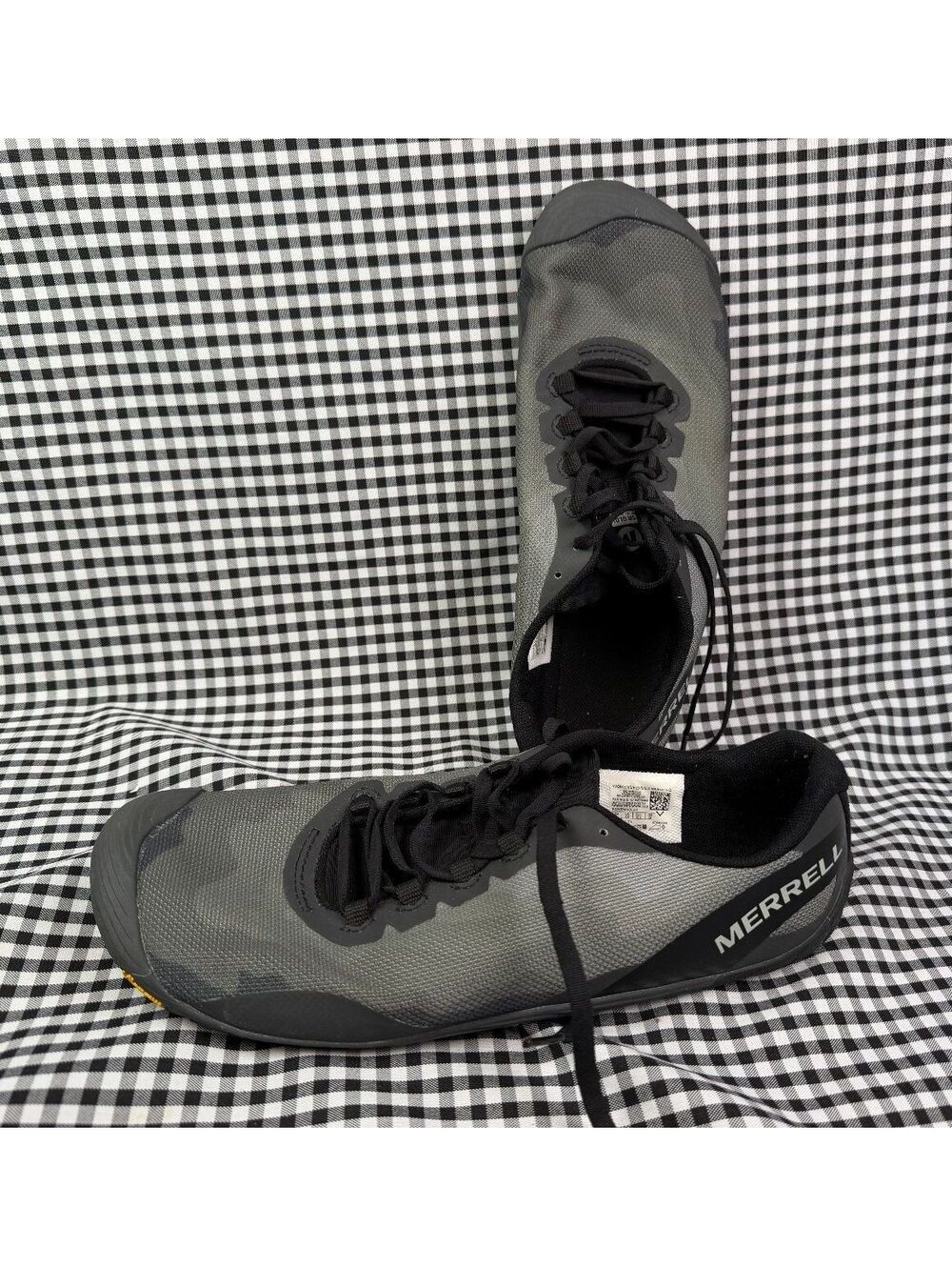 Merrell Vapor Glove 4 Womens 11 Gray Black Barefoot Minimalist Vibram Trail Shoe